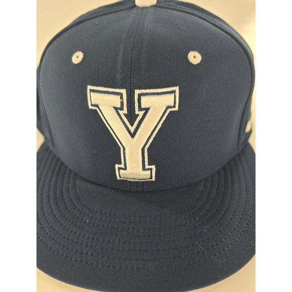 Nike BYU Cougars Flat Bill‎ Cap Hat Men's 7 7/8 College Navy Blue Brigham Young - Picture 2 of 13